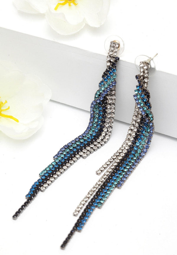 Bling, Dangling Earrings With Crystals