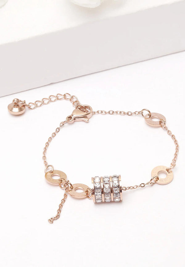 Pulsera de cristal chapada en oro