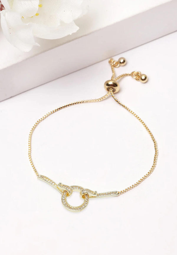 Pulsera de cristal de oro