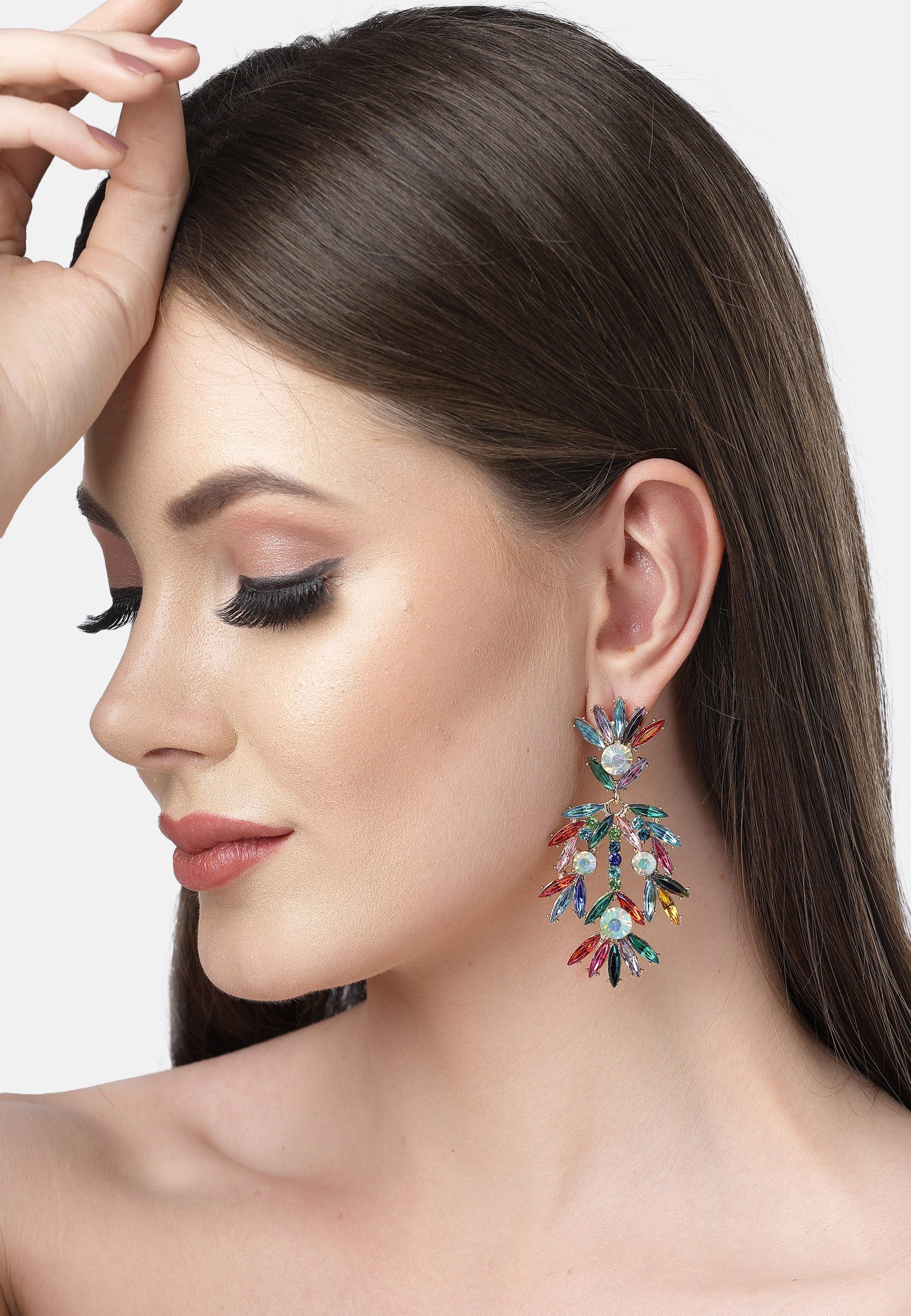 Fancy Floral Plume Earrings