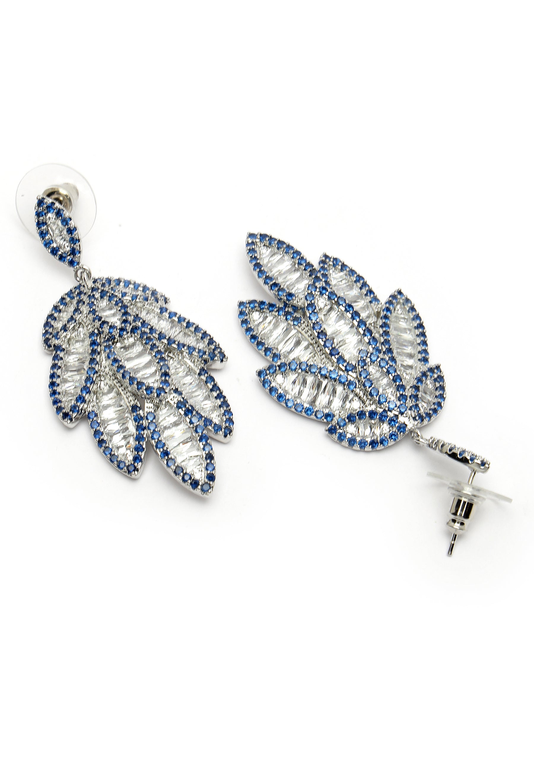 Boucles d'oreilles pendantes feuille de saule