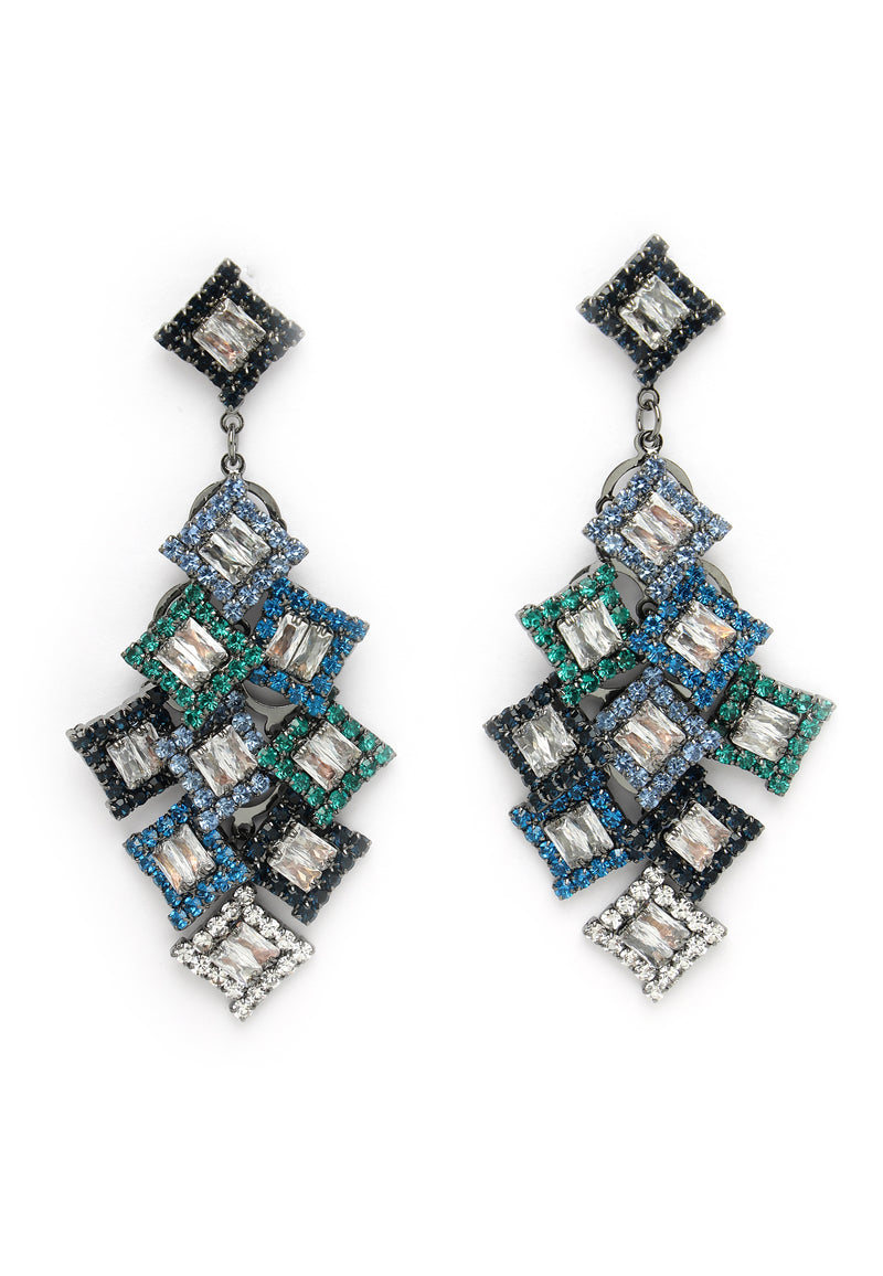 Zirconia Scriú-Ar ais Dangle Drop Earrings