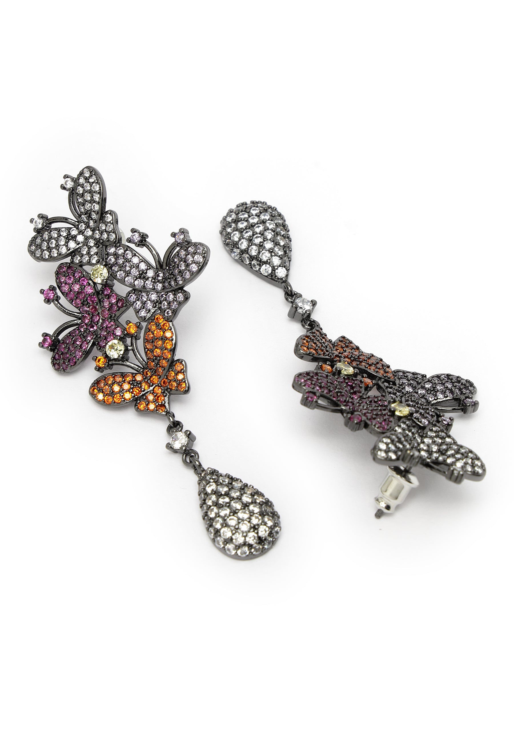 Boucles d'oreilles pendantes papillon