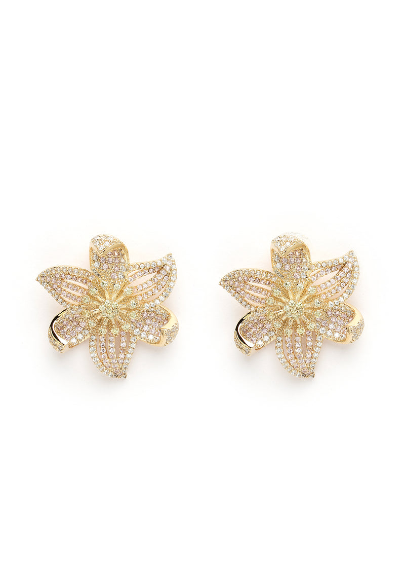 Cubic Zirconia Gleaming Stud Earrings