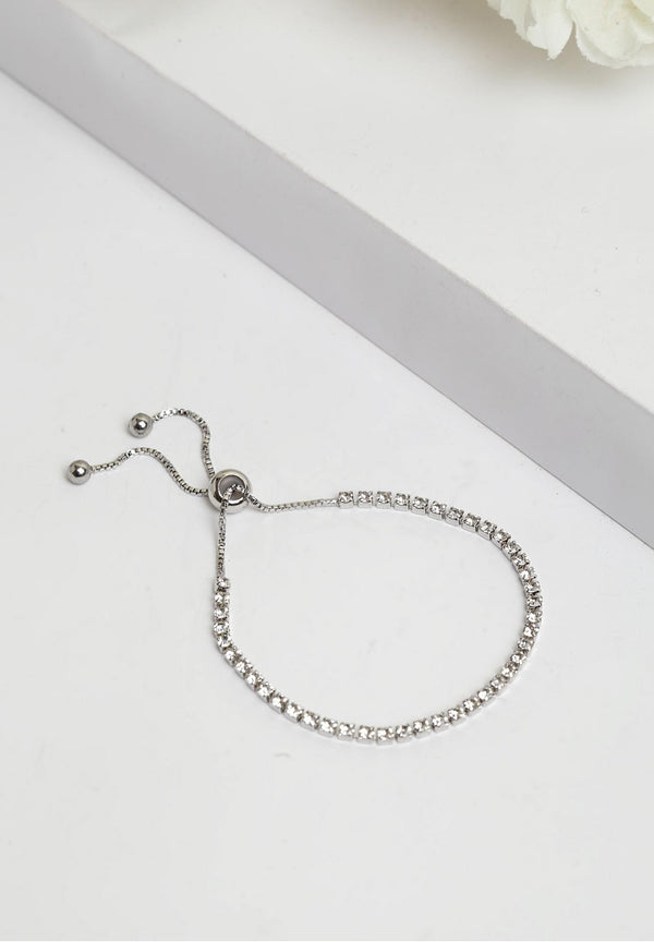 Bracelet de tennis en cristal à breloques de luxe