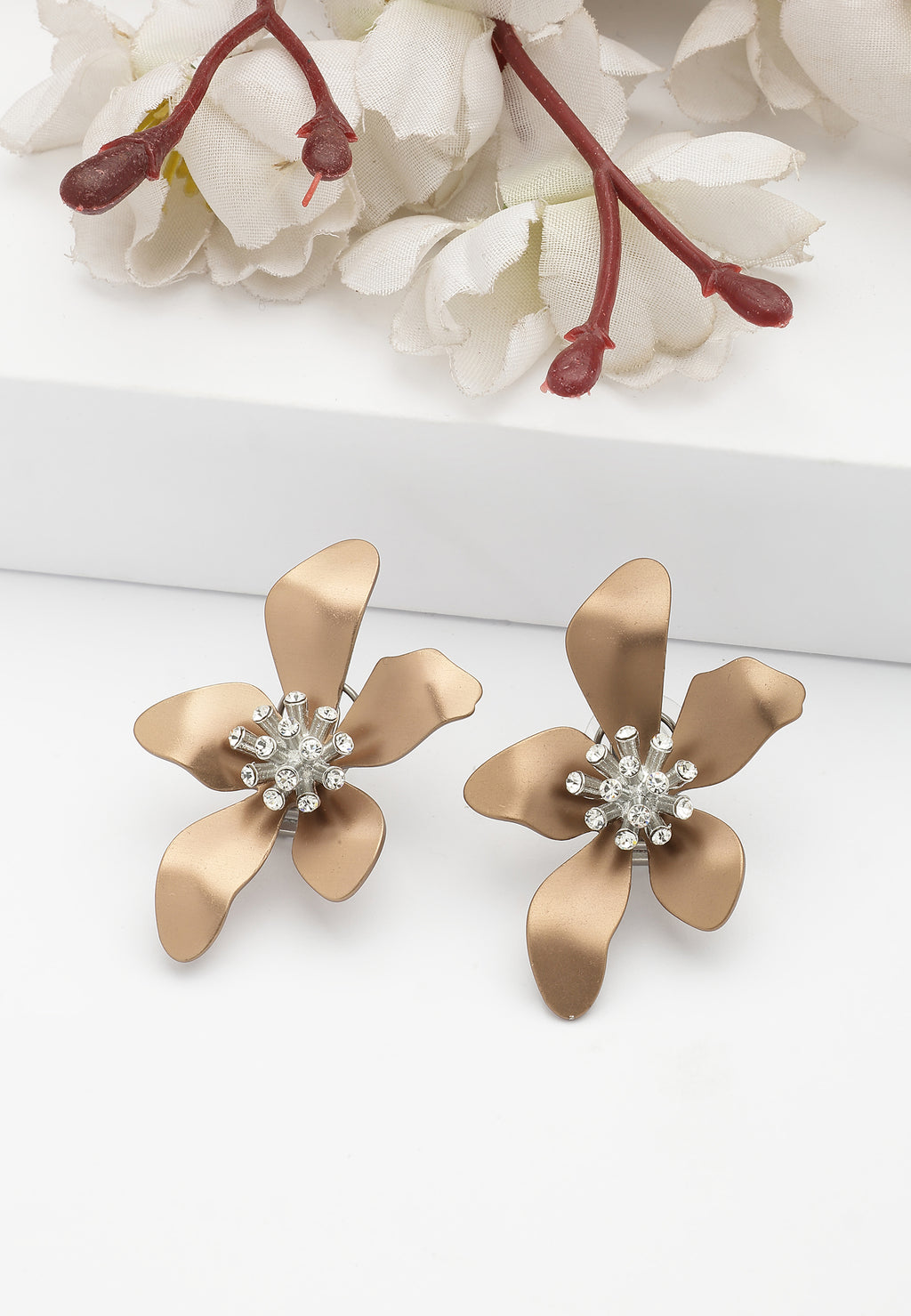 Boucles d'oreilles en forme de fleur