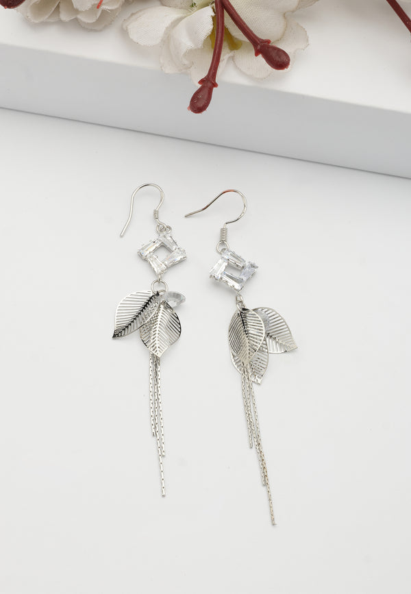 Kimaltelevat huolelliset Lehti Riipuskorvakorut