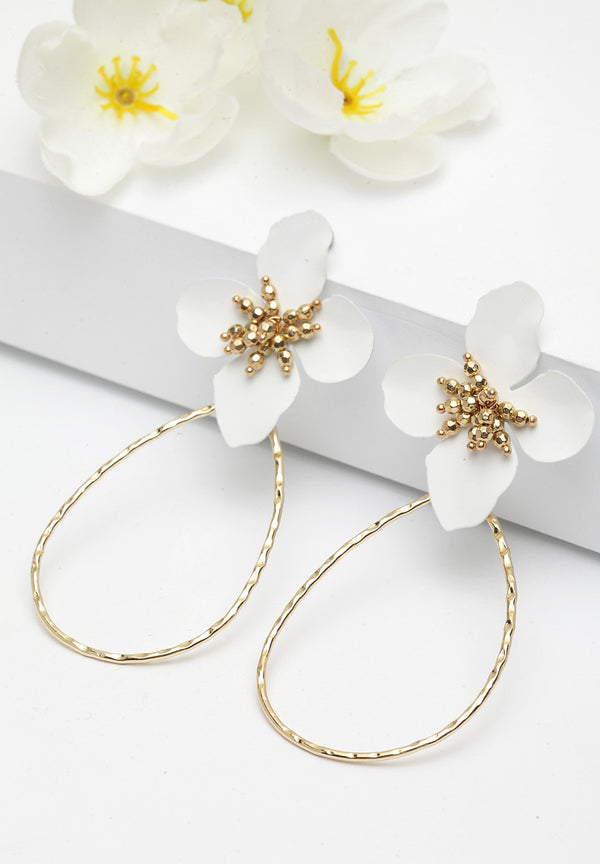 Plush Gold-Plated Flower Earrings