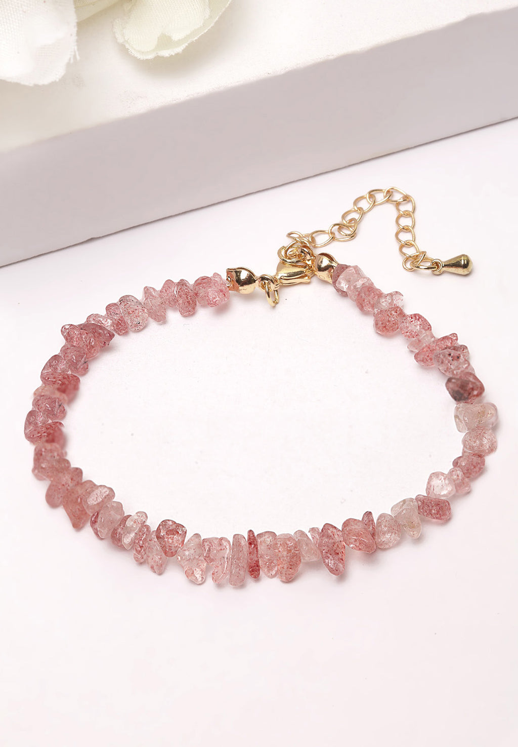 Roze stenen armband