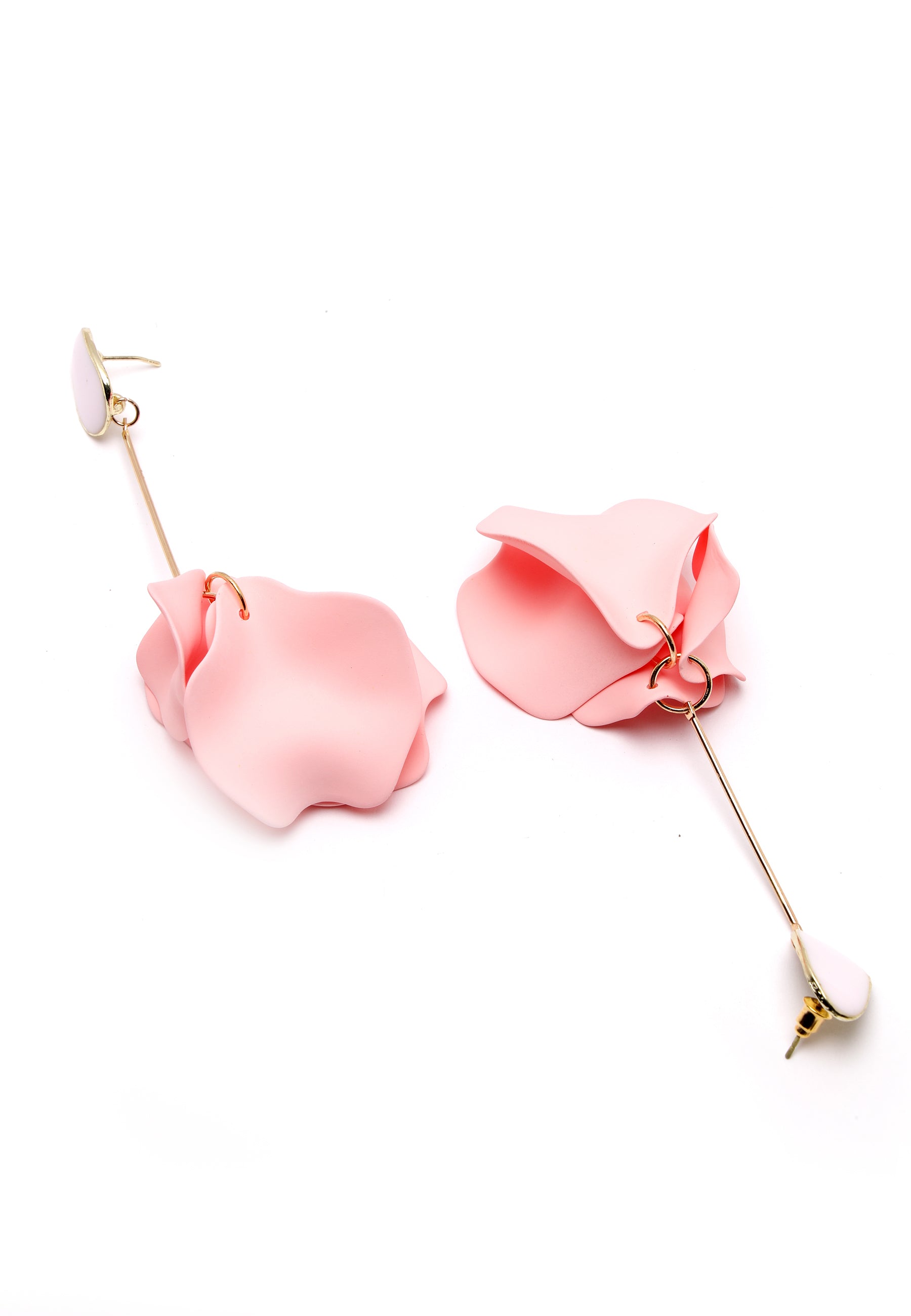 Bloemblaadjes oorbellen in roze