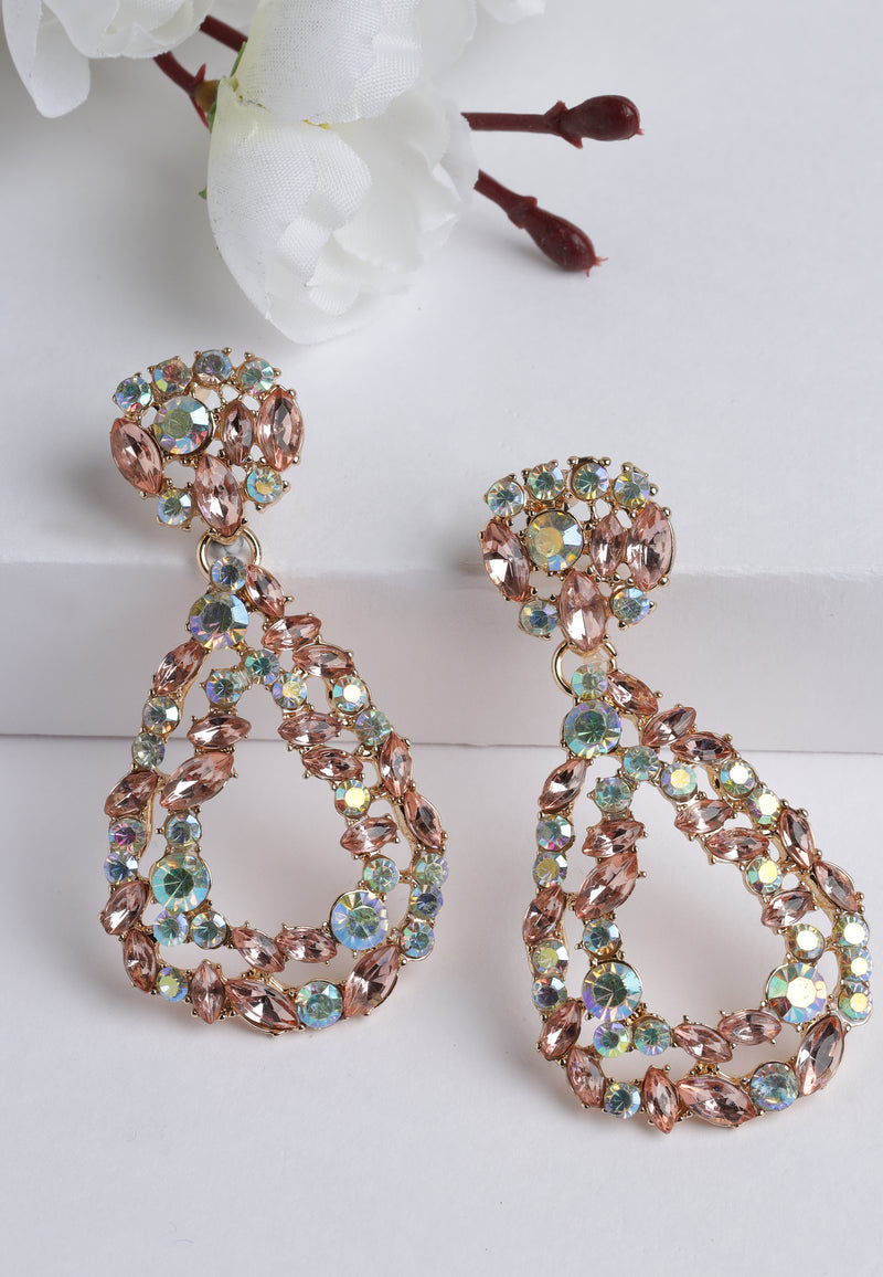 Multi-colored drop earrings